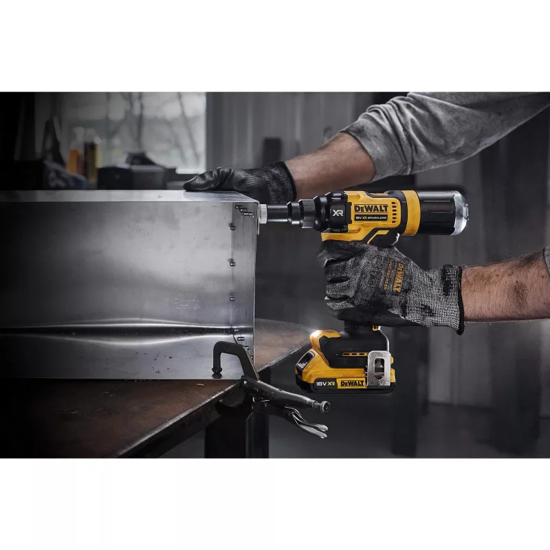 DeWALT DCF403NT-XJ akumuliatorinis kniedžių įrankis Juoda, Geltona 2,4; 3,2; 4; 4,8 mm 10000 kN
