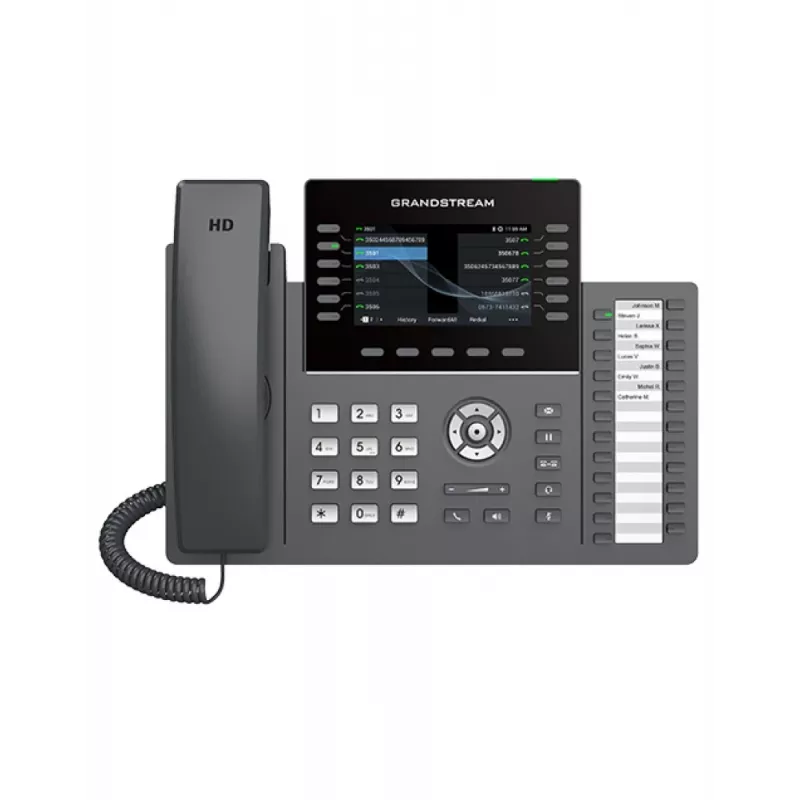 Grandstream Networks GRP2636 IP telefonas Juodas 12 linijų LCD Wi-Fi