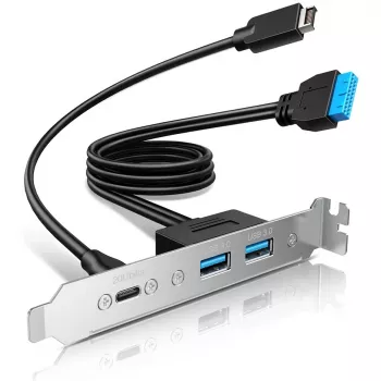 GrauGear Multi PCI dangtelio plokštė 1x USB-C 2x USB-A (G-AD-ETC2A-20G)