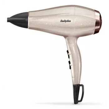 Plaukų džiovintuvas BABYLISS 5914PE – 2000 W, nuolatinės srovės variklis, 3 šilumos lygiai, 2 greičiai, šalto oro funkcija, juoda/auksinė/rožinis auksas