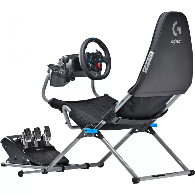 Žaidimų kėdė Playseat Challenge X - Logitech G Edition, juoda, pilka