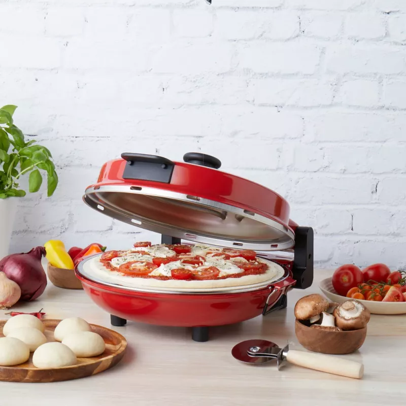 Picos gamintojas Petra PT5666VDE Bella Pizza 1200W nelipni danga, stalviršinė picos krosnelė