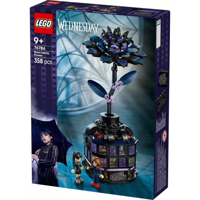 LEGO statybinis rinkinys LEGO Wednesday 76784 Juodoji Dahlijos gėlė – dekoratyvinis modelis, 358 dalių, 9+ metų