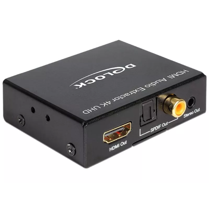 HDMI garso išskyriklis stereofoninis / 5.1 kanalų 4K, adapteris juodas