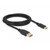 Delock SuperSpeed USB 3.2 Gen 1 USB-A–USB-C kabelis, 2 m, juodos spalvos