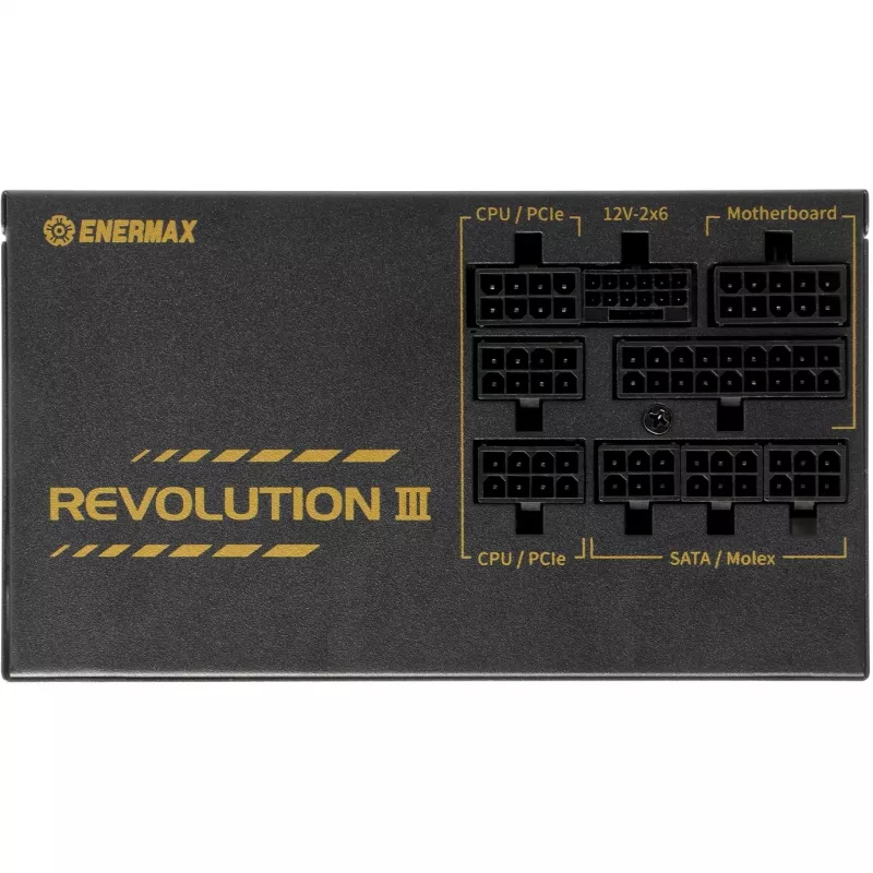 Maitinimo blokas ENERMAX ERV1000G-AHG-MAC, 1000 W, 20+4 pin ATX, pilnai modulinis, 80 PLUS Gold, juodas