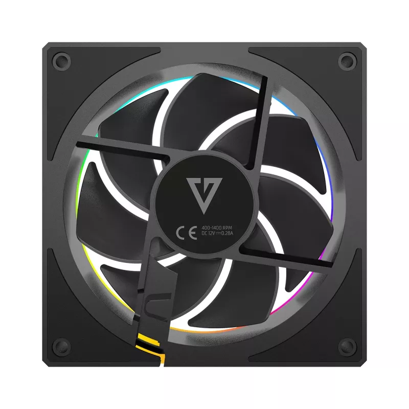 Kompiuterio ventiliatorius MODECOM VOLCANO LOOP 120 ARGB, 120 mm, PWM, 400–1400 RPM, juodas