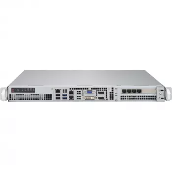 Supermicro SuperChassis 515-R407 - 1U stelažinis korpusas STD ir WIO pagrindinėms plokštėms, 2x 2,5 colio vietos, LED indikatoriai, 4x PWM ventiliatoriai, 2x AOC aušinimo ventiliatoriai, maitinimo blokas 400 W, 43 x 437 x 429 mm