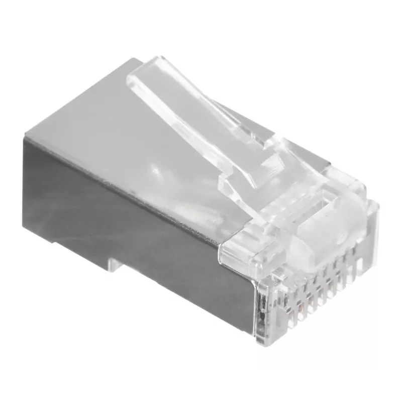 LANBERG RJ-45 kištukas PLS-5000EZ, Cat5e, F/UTP (FTP), pilkas, 100 vnt.