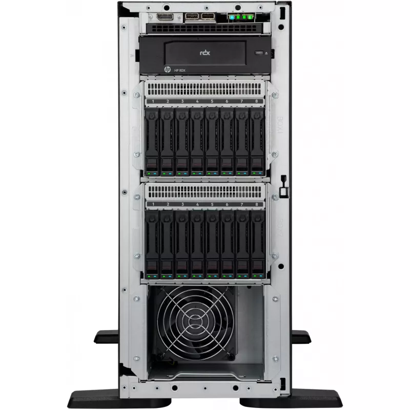 HPE ProLiant ML110 Gen11 4510 12 branduolių 1p 64GB-R MR408i-o 8SFF 2x480GB SSD 2x1000W RPS EU serveris