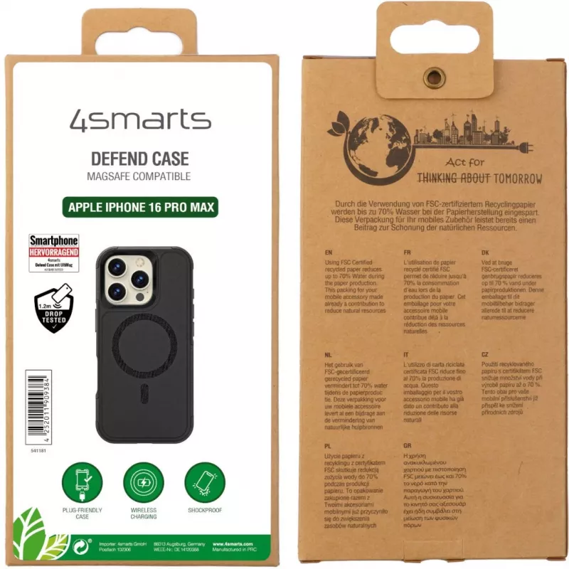 4smarts Defend Case, Apple iPhone 16 Pro Max, suderinamas su MagSafe