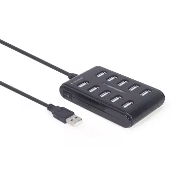 USB mazgas Gembird UHB-U2P10P-01 — 10 prievadų USB 2.0 mazgas