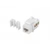Keystone modulis LANBERG KSU6-1090, Cat6 U/UTP plokščias, RJ-45 kištukas į LSA lizdą, AWG 22/26, 14,5×16,1 mm, baltas