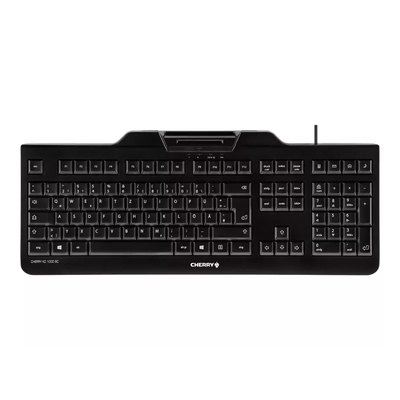 CHERRY KC 1000 SC klaviatūra USB QWERTZ Šveicariška juoda