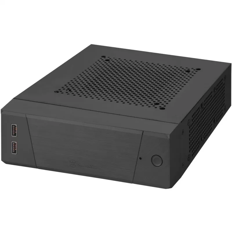 SilverStone MILO ML10 - USFF - Mini-ITX - be maitinimo šaltinio - Juoda - USB/Garsas (SST-ML10B)