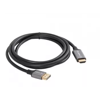 Lanberg CA-DPHD-20CU-0018-BK vaizdo kabelio adapteris 1,8 m DisplayPort HDMI A tipas (Standartinis) Juodas, Sidabrinis