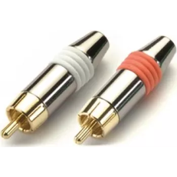 Kindermann KIN 7489000212 Cinch (RCA) kištukų rinkinys — raudonas ir baltas garso jungtys
