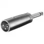Wentronic Goobay XLR adapteris – XLR kištukas (3 kontaktai) > Jack 6,35 mm kištukas (2 kontaktai, mono) (27452)
