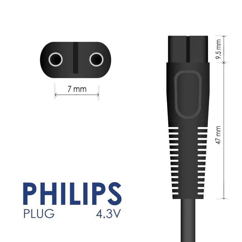 Akyga AK-PD-15 maitinimo adapteris Philips OneBlade / Multigroom, 4,3 V, 700 mA, 3 W, 1,2 m