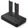 Dockavimo stotelė QOLTEC 52366 – dviguba M.2 NVMe PCIe SSD, USB-C 20Gb/s, palaiko iki 2×8TB, neprisijungus klonavimas