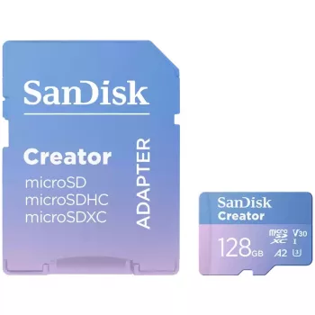 SanDisk Creator microSDXC UHS-I atminties kortelė 128 GB (su SD adapteriu)