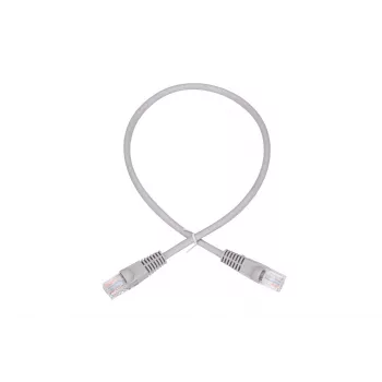 Tinklo kabelis Extralink LAN Patchcord Kat.5e RJ-45 U/UTP 0,5m pilkas