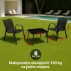 Sodo baldų komplektas Extralink Black Forest, Textilene dvi kėdės + juodas stalas
