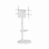 Grindinis TV stovas GEMBIRD TVS-86TR-01-W 37–86 colių televizoriams, baltas, pasukamas ir pakreipiamas, VESA 200x200–600x400, maks. apkrova 50 kg