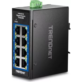 Trendnet 8 pramoninis gigabitinis DIN-bėgelio mini jungiklis