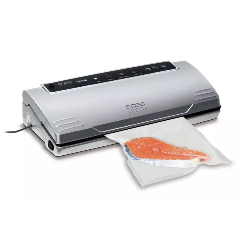 Caso VC 100 vakuuminis pakuotuvas, 120 W, temperatūros kontrolė, sidabrinis