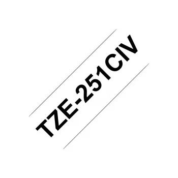 Brother TZE231CIV lipni juosta etiketėms, juoda ant baltos, TZe
