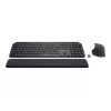 Logitech MX Keys Combo for Business Gen 2 klaviatūra ir pelė su AZERTY prancūzišku išdėstymu, RF belaidis + Bluetooth, grafito spalva