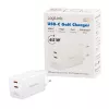 LogiLink PA0367 dvigubas USB-C sieninis įkroviklis 65 W, baltas