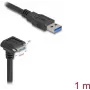 DeLOCK USB A - Micro-USB B laidas su varžtais 1 m juodas 5 Gbit/s