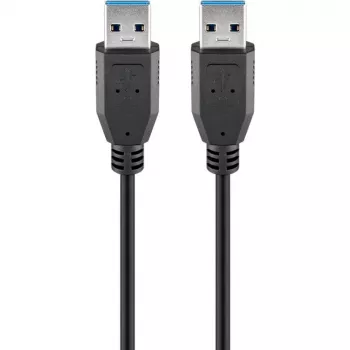 Wentronic Goobay USB 3.0 SuperSpeed laidas, juodas, 1,8 m – USB 3.0 kištukas (A tipas) > USB 3.0 kištukas (A tipas) (93928)
