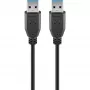Wentronic Goobay USB 3.0 SuperSpeed laidas, juodas, 1,8 m – USB 3.0 kištukas (A tipas) > USB 3.0 kištukas (A tipas) (93928)