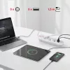 Maitinimo juosta MACLEAN MCE394W – 3 lizdai, 3×USB 2.1A, 110–240V AC, 2500W, 1,5 m laidas, balta