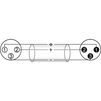 Audio kabelis XLR 3-pin Omnitronic 3022010L Mėlynas 3m
