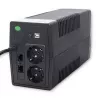 Qoltec Monolith UPS Double-conversion Online 0,65 kVA 360 W 2 AC lizdai