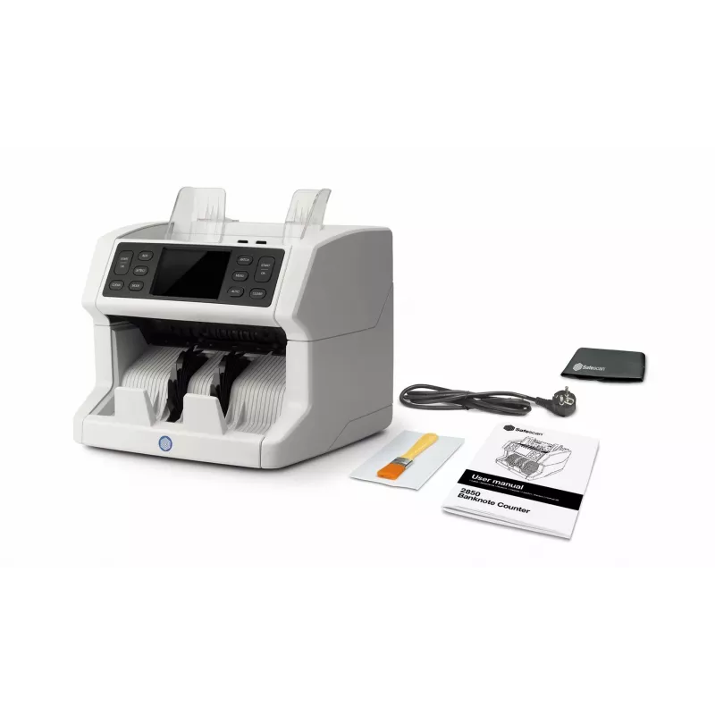 Banknotų skaičiavimo mašina Safescan 2850 balta LCD AC 110-240V