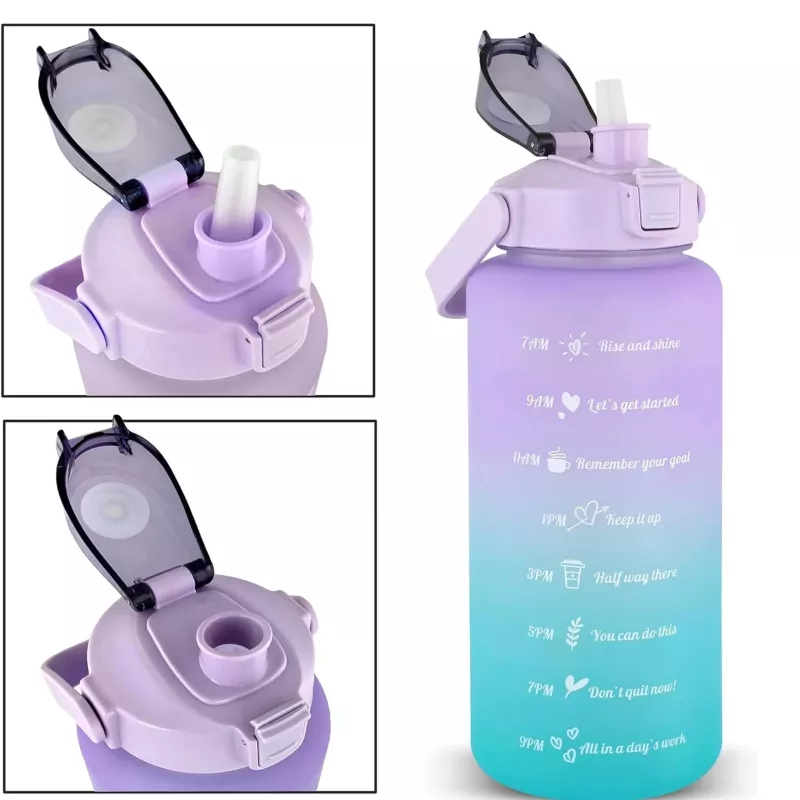 Extralink Motyvacinis Butelis, Vandens Butelis, 2000ml, Violetinė-Mėlyna, BUT-992