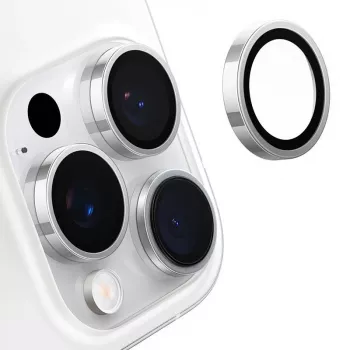 Torras Lensguard kameros stiklas, skirtas iPhone 16 Pro (pilka spalva)