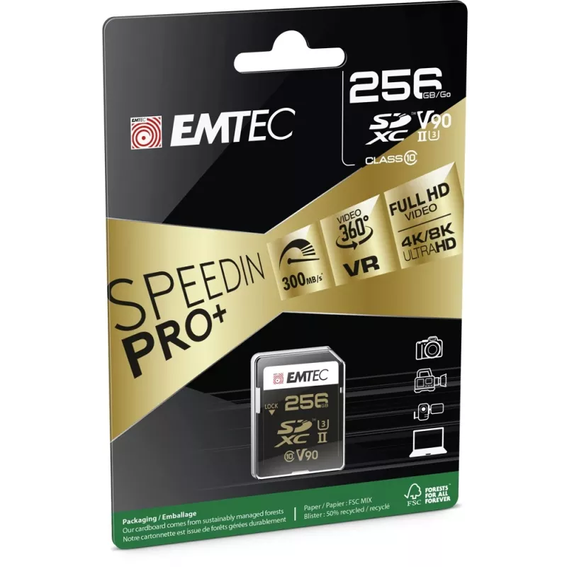 „Flash Memory Emtec 256 GB UHS-II SpeedIN Pro+“
