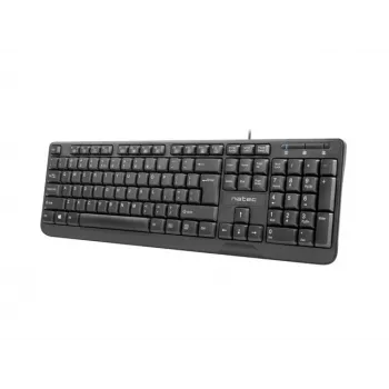 Natec Trout Slim USB klaviatūra, US išdėstymas, juoda