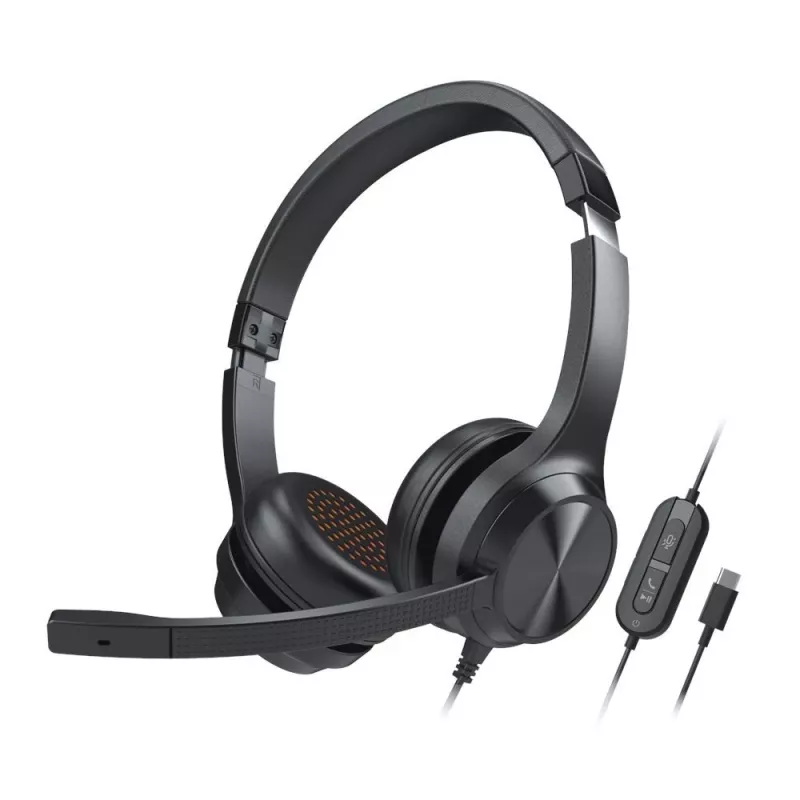 Creative 51EF0980AA000 Chat USB ausinės ant galvos su mikrofonu, laidinės, stereo, juodos