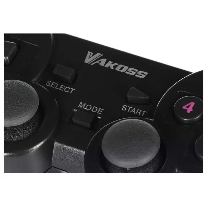 Žaidimų pultas VAKOSS GP-3925BK Juodas belaidis RF analoginis/digitalinis PC ir PlayStation 3, 12 mygtukų, 2,4 GHz, nano imtuvas