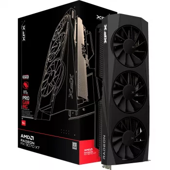 Vaizdo plokštė XFX Radeon RX 9070 XT — 16 GB GDDR6, 256 bit, PCIe 5.0, 3x DisplayPort 2.1, HDMI 2.1, 3 ventiliatoriai