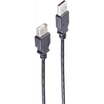 shiverpeaks BS13-24045 USB laidas 3 m USB 2.0 USB A juodas (BS13-24045)