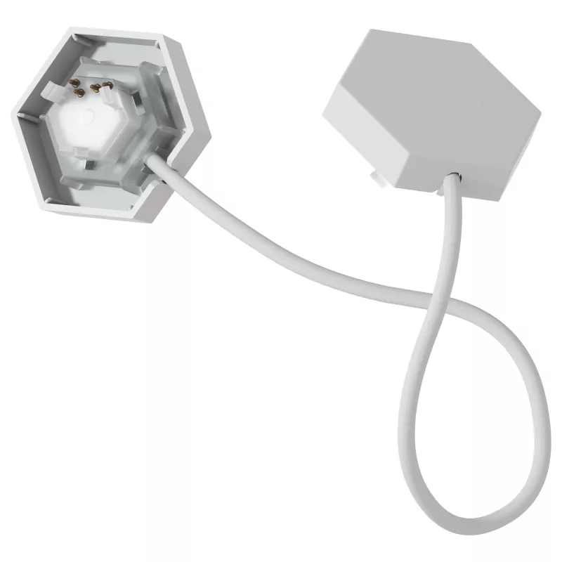 Nanoleaf Flex apšvietimo jungtis – balta, 0,24 m laidas, 3 vnt. pakuotė