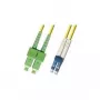 Microconnect FIB841010 vienmodis šviesolaidinis kabelis 10 m SC LC geltonas